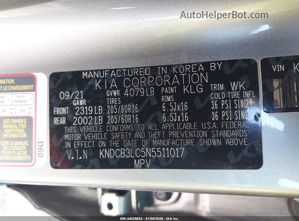 KNDCB3LC5N5511017 2022 KIA NIRO Gray Vista del compartimento del motor