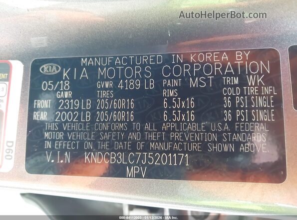 KNDCB3LC7J5201171 2018 KIA NIRO Gray Շարժիչի բաժամունքի տեսք