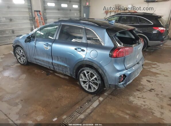 KNDCC3LC0N5532435 2022 KIA NIRO Blue Trasero izquierdo
