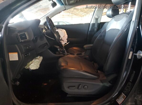 KNDCC3LC1H5054269 2017 KIA NIRO Black Widok wnętrza z przodu