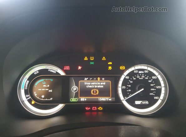 KNDCC3LC1H5054269 2017 KIA NIRO Black Widok zestawu wskaźników