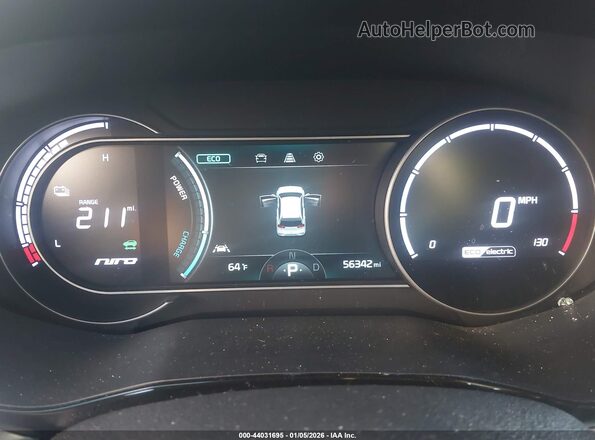 KNDCC3LG5L5047384 2020 KIA NIRO EV Black Widok tylnych siedzeń