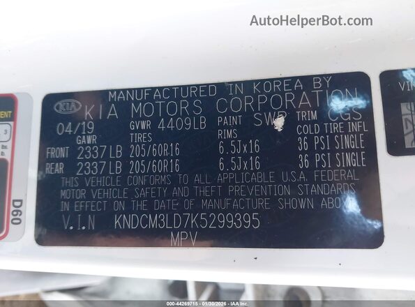KNDCM3LD7K5299395 2019 KIA NIRO PLUG-IN HYBRID White Widok komory silnika