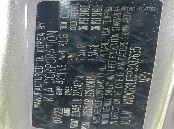 KNDCR3LE5P5037635 2023 KIA NIRO Silver 