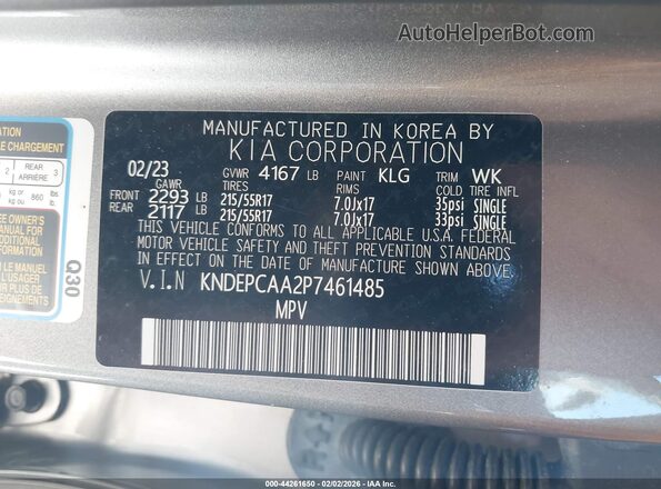 KNDEPCAA2P7461485 2023 KIA SELTOS Gray 