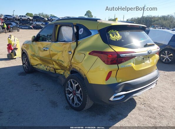 KNDETCA2XM7189512 2021 KIA SELTOS Yellow უკანა მარცხენა