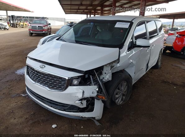 KNDMB5C10M6673189 2021 KIA SEDONA White წინა მარცხენა ხედი სამი მეოთხედიდან