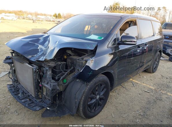 KNDMB5C11K6534220 2019 KIA SEDONA Black Przód lewy