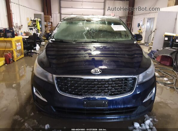 KNDMB5C12K6537059 2019 KIA SEDONA Dark Blue Widok zestawu wskaźników