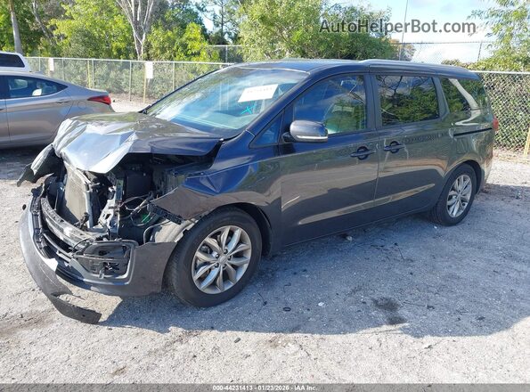 KNDMB5C15K6534253 2019 KIA SEDONA Black Առջևի ձախ երեք քառորդ տեսարան