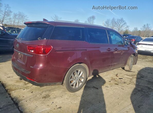 KNDMB5C16K6500550 2019 KIA SEDONA Burgundy უკანა მარჯვენა