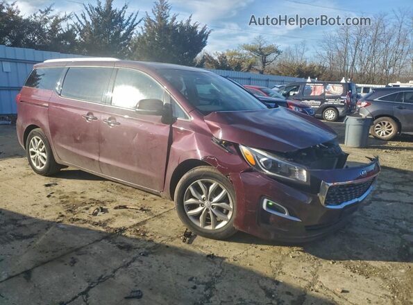 KNDMB5C16K6500550 2019 KIA SEDONA Burgundy წინა მარჯვენა