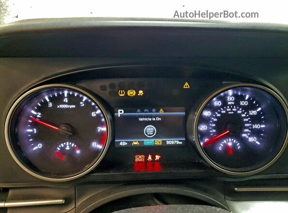KNDNB4H38N6157074 2022 KIA CARNIVAL White Вид щитка приладів