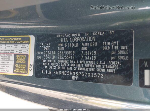 KNDNE5H36P6201573 2023 KIA CARNIVAL MPV Green Engine compartment view