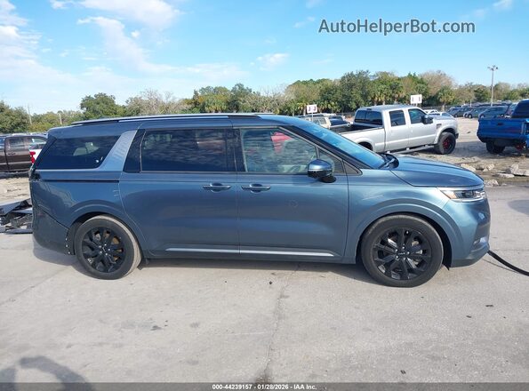 KNDNE5H38R6342132 2024 KIA CARNIVAL MPV Синий Панорамный вид салона 360°