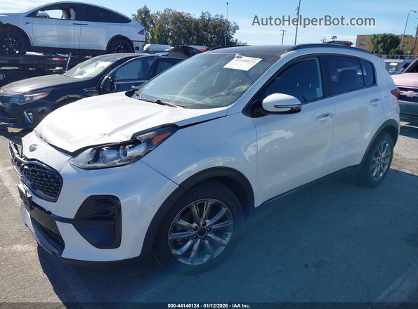 KNDP63AC1N7015936 2022 KIA SPORTAGE White Առջևի ձախ երեք քառորդ տեսարան