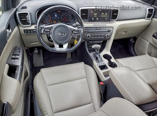 KNDP6CAC3M7858437 2021 KIA SPORTAGE Gray Առջևի վահանակի տեսք