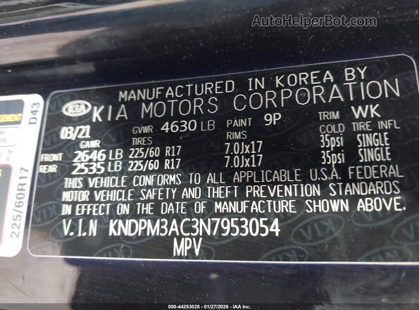 KNDPM3AC3N7953054 2022 KIA SPORTAGE Черный Вид подкапотного пространства