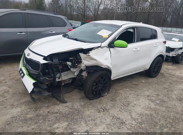 KNDPMCAC6J7430573 2018 KIA SPORTAGE White წინა მარცხენა ხედი სამი მეოთხედიდან