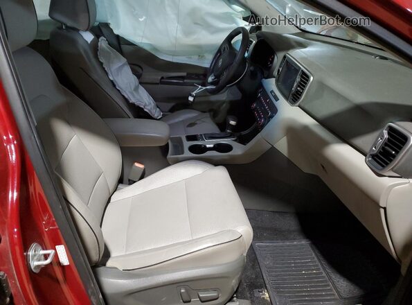 KNDPN3AC9H7167485 2017 KIA SPORTAGE Red Вид салону спереду