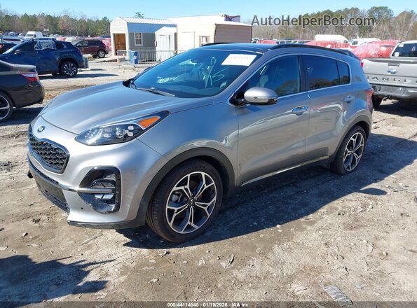 KNDPR3A65M7910507 2021 KIA SPORTAGE Gray წინა მარცხენა ხედი სამი მეოთხედიდან