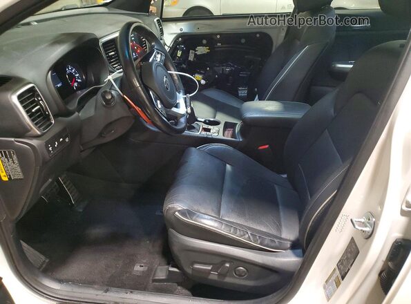 KNDPRCA6XM7919140 2021 KIA SPORTAGE White Widok wnętrza z przodu