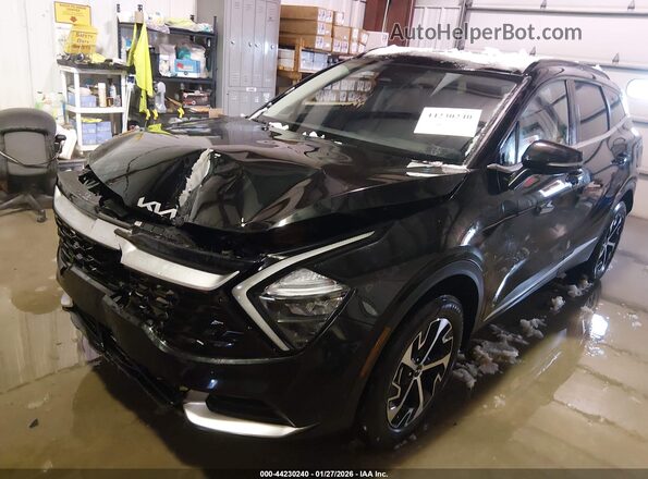 KNDPVCAG8P7078444 2023 KIA SPORTAGE HYBRID Black Առջևի ձախ երեք քառորդ տեսարան