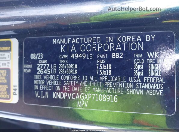 KNDPVCAGXP7108916 2023 KIA SPORTAGE HYBRID Blue Widok komory silnika