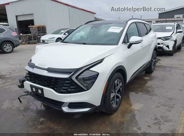 KNDPVCDG4R7128609 2024 KIA SPORTAGE HYBRID White წინა მარცხენა ხედი სამი მეოთხედიდან
