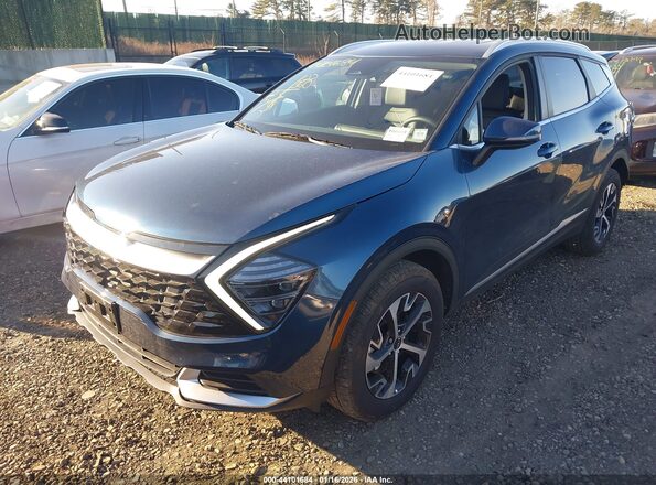 KNDPVCDG5S7232841 2025 KIA SPORTAGE HYBRID Blue Առջևի ձախ երեք քառորդ տեսարան