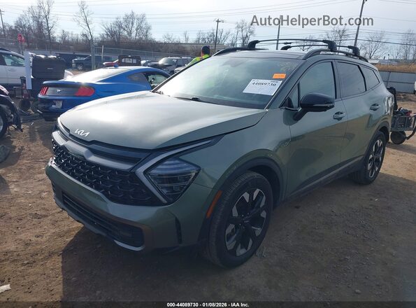 KNDPZDAH5P7107000 2023 KIA SPORTAGE PLUG-IN HYBRID Green Առջևի ձախ երեք քառորդ տեսարան
