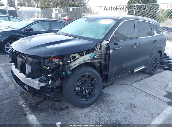 KNDRG4LGXM5054000 2021 KIA SORENTO HYBRID Black Առջևի ձախ երեք քառորդ տեսարան
