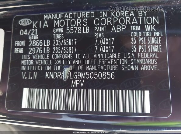 KNDRH4LG9M5050856 2021 KIA SORENTO HYBRID Black Շարժիչի բաժամունքի տեսք