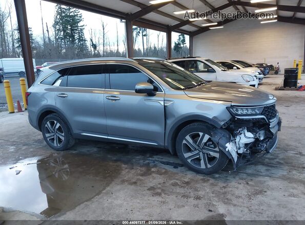 KNDRHDLG7P5130662 2023 KIA SORENTO HYBRID Gray Widok wnętrza z tyłu