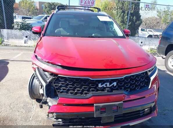 KNDRMDLH1P5152841 2023 KIA SORENTO PLUG-IN HYBRID Burgundy ხელსაწყოთა პანელის ხედი