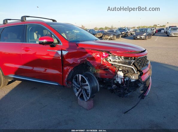 KNDRMDLH1P5152841 2023 KIA SORENTO PLUG-IN HYBRID Burgundy წინა ხედი