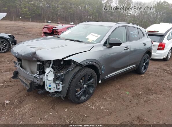 LRBAZLR4XND019350 2022 BUICK ENVISION Silver წინა მარცხენა ხედი სამი მეოთხედიდან