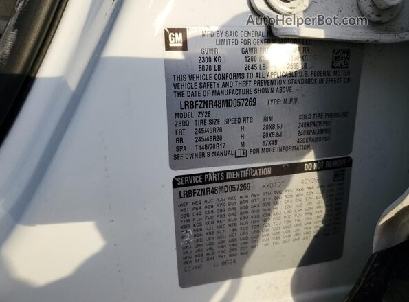 LRBFZNR48MD057269 2021 BUICK ENVISION White 