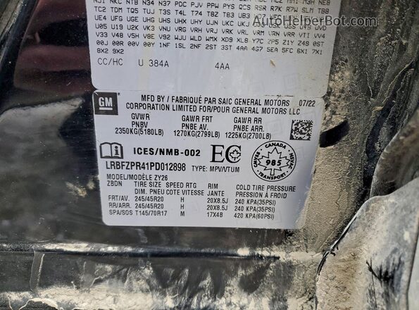LRBFZPR41PD012898 2023 BUICK ENVISION Black Widok wnętrza 360 stopni