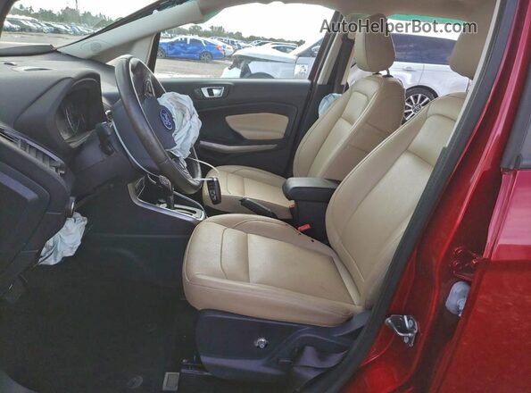 MAJ3P1TE0JC163985 2018 FORD ECOSPORT Red წინა სალონის ხედი