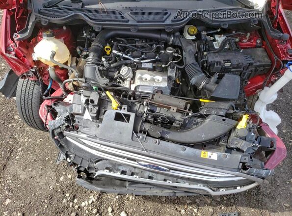 MAJ3P1TE0JC163985 2018 FORD ECOSPORT Red ძრავის განყოფილების ხედი