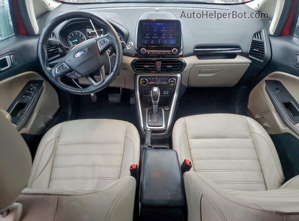 MAJ6S3KL1MC411723 2021 FORD ECOSPORT Red Dashboard view