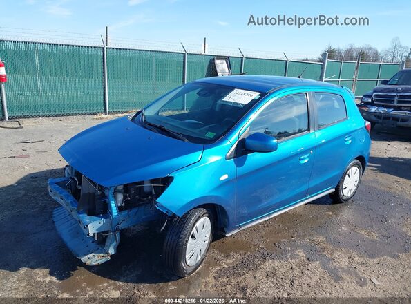 ML32AUHJ0MH009303 2021 MITSUBISHI MIRAGE Синий Передняя левая четверть