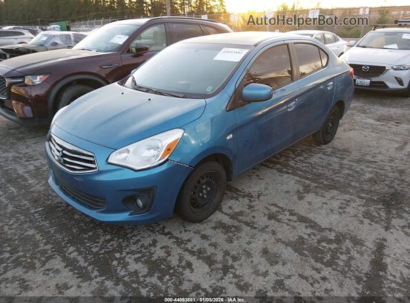 ML32F3FJ4HHF06314 2017 MITSUBISHI MIRAGE G4 Синий Передняя левая четверть