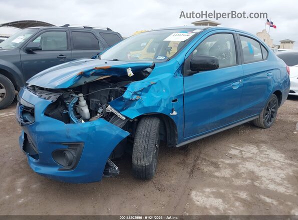 ML32F4FJ5LHF13500 2020 MITSUBISHI MIRAGE G4 Blue წინა მარცხენა ხედი სამი მეოთხედიდან