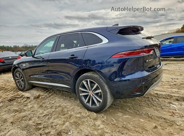 SADCJ2EX3MA681044 2021 JAGUAR F-PACE Blue Trasero izquierdo
