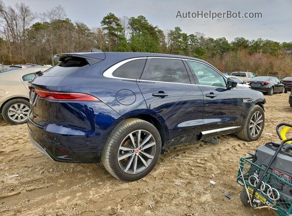 SADCJ2EX3MA681044 2021 JAGUAR F-PACE Blue Trasero derecho