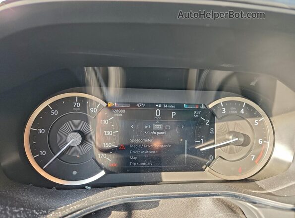 SADCJ2EX6NA698776 2022 JAGUAR F-PACE Black Вид щитка приладів