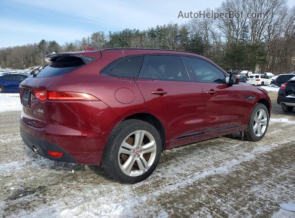 SADCL2BV1HA084252 2017 JAGUAR F-PACE Maroon Задня права чверть