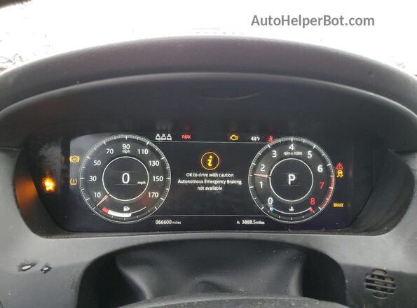 SADCL2GXXKA355181 2019 JAGUAR F-PACE White Widok zestawu wskaźników